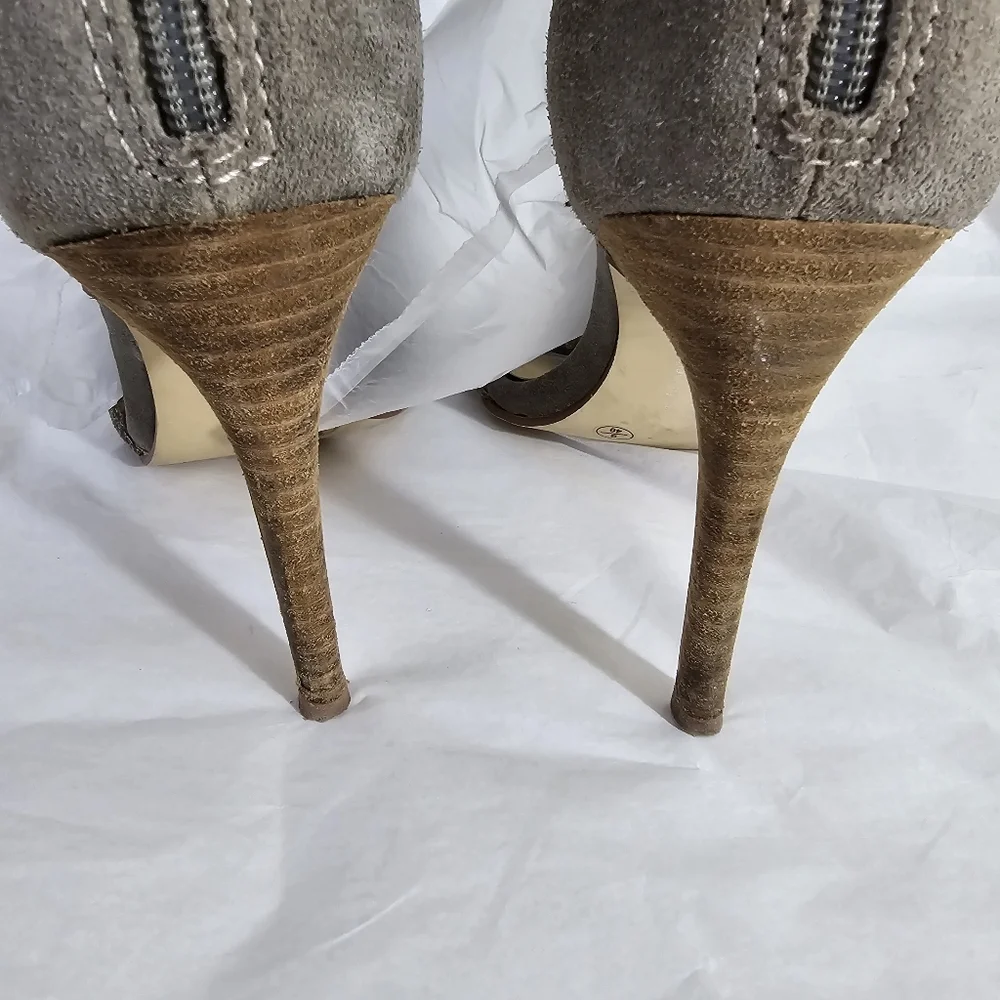 Chinese Laundry Gray Boho Fringe Strappy Sandals Shoe Womens Zipper Size 9 - Picture 8 of 11